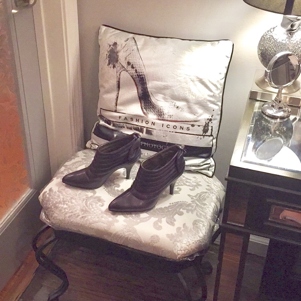 Purple ankle booties